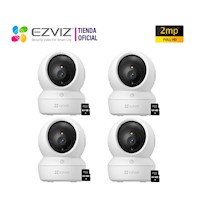 Ezviz Kit 4 Cámaras IP H6C PRO 2MP Sonido Doblevía Botón llamada 64GB